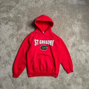 ST. GREGORY RED SUN FADED PULLOVER HOODIE